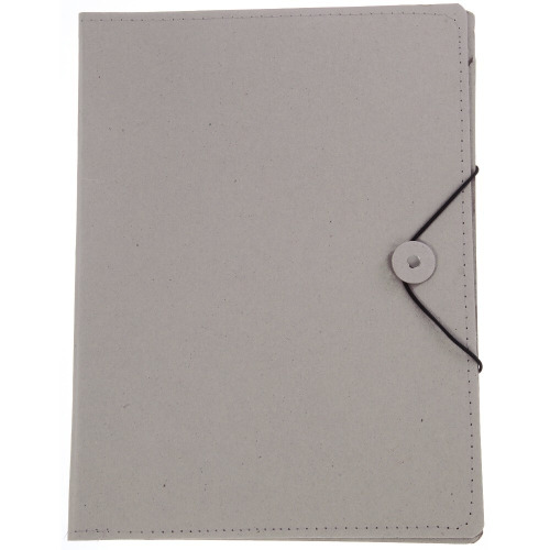Teczka konferencyjna ok. A4 z kartonu z recyklingu z notatnikiem Neutralny V2592-00 (4)