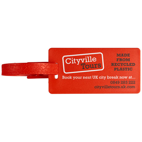 River zawieszka na bagaż z okienkiem z materiałów z recyklingu Czerwony 21019121 (1)