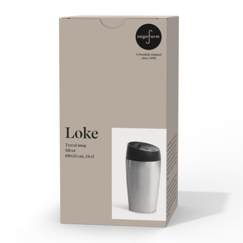 Kubek podróżny Sagaform Loke 240ml Srebrny LT52100-N0005 (1)