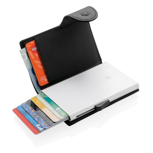 Etui na karty kredytowe i portfel C-Secure, ochrona RFID czarny, srebrny P850.511 (1)