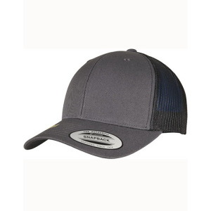 Dwukolorowa czapka trucker z siateczka - Grey & White