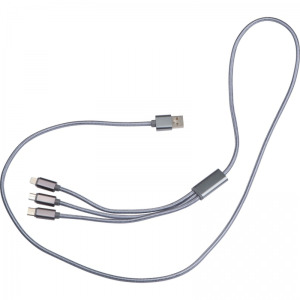 Kabel 3w1 do ładowania długi 120 cm WINCENTY Szary