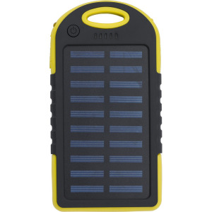 Power bank 4000 mAh z ładowarką słoneczną żółty