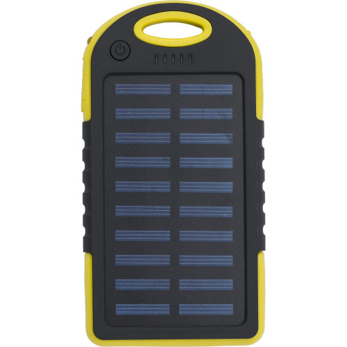 Power bank 4000 mAh z ładowarką słoneczną żółty VA275-08 
