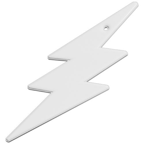 RFX™ reflective odblaskowa zawieszka z TPU, błyskawica Biały 1PR09701 (2)