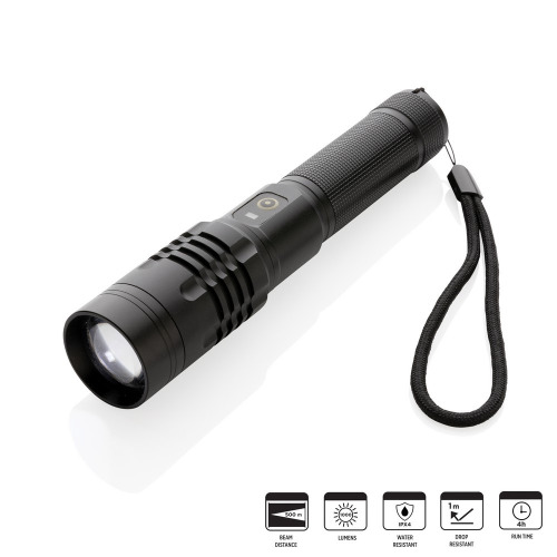 Latarka Gear X, ładowana przez USB Czarny P513.851 (1)