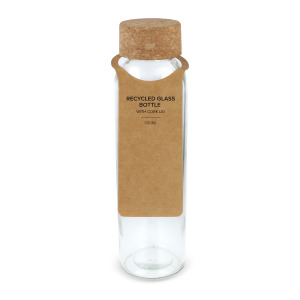 Szklana butelka z recyklingu z korkiem 500ml
