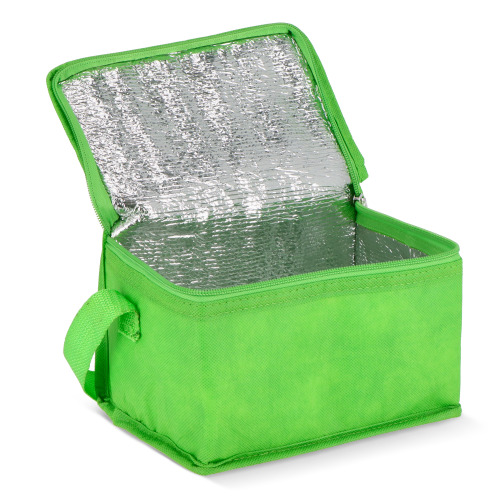 R-PET 6 Torba chłodząca na puszki z włókniny 20 x 13 x 12,5 cm 75g/m² Jasnozielony LT95390-N0032 (3)
