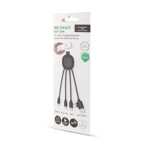 4000 | Xoopar Iné Smart Charging cable with NFC Czarny LT41013-N0002 (2)