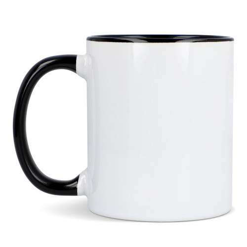 Kubek subli Oslo kolorowy w środku i uchwycie 300ml Biały / czarny LT51164-N0102 (4)