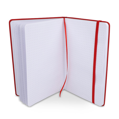 Notatnik A5 PU z kartkami papieru w kropki Czerwony LT92064-N0021 (4)