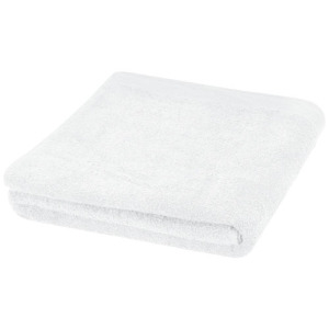 Riley bawełniany ręcznik kąpielowy o gramaturze 550 g/m² i wymiarach 100 x 180 cm Biały