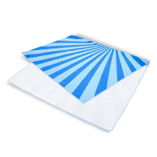 Szybkoschnący ręcznik plażowy R-PET 100×180 cm, sublimacja Niebieski LT97215-N0011 (2)