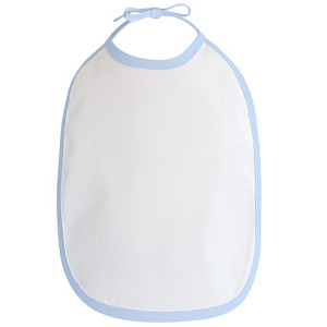 Śliniak Dziecięcy Wiazany Poliester Bawełna - White & White