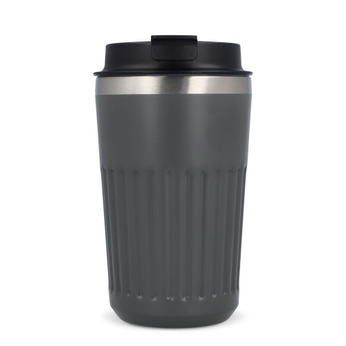 Termos na kawę ze stali nierdzewnej pochodzącej z recyklingu, 400 ml Szary LT98698-N0061 (3)
