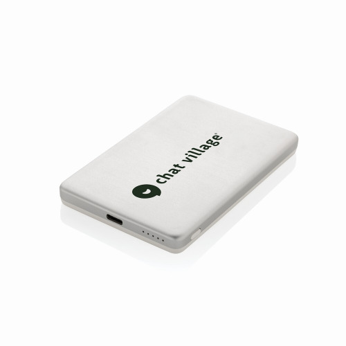 Power bank 5000 mAh, ładowarka bezprzewodowa 5W Orion Srebrny P322.6002 (6)