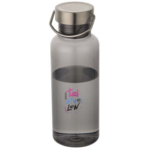 Thor - bidon na wodę wykonany z recyklingowanego tworzywa RPET certyfikowanego standardem RCS, pojemność 600 ml  Czarny 10095890 (1)