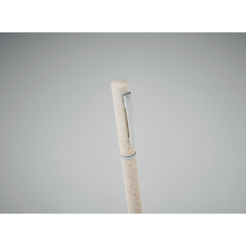 Długopis wykręcany słoma/ABS Bezowy MO2449-13 (2)