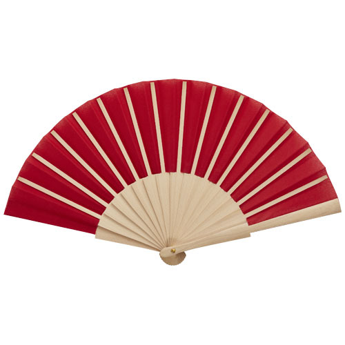 Wachlarz Manuela z drewna i poliestru Czerwony 12704121 (3)