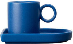 Filiżanka do espresso z podstawką NIKI BLUE