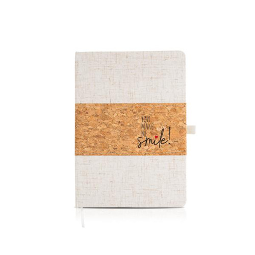 Notes A5 z okładką z lna i korka / BigBang Natural IP25058580 (6)