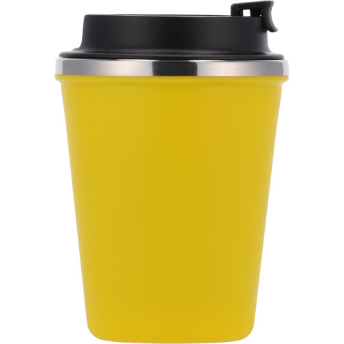 Kubek termiczny 350 ml z powłoką z recyklingu METODY żółty 8496208 (2)