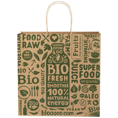Torba z papieru Kraft ze skręconymi uchwytami – 31 x 12 x 31 cm Kraftowy brąz 1ZM00906 (1)