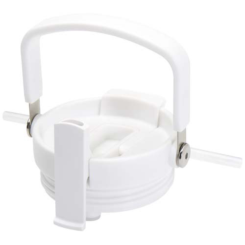 Kubek Bronx o pojemności 900 ml, z izolacją próżniową, wykonany ze recyklingowanej stali nierdzewnej z certyfikatem RCS i z miedzi, z wielofukncyjną zakrętką Biały 10086401 (7)