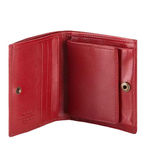 Damski portfel WITTCHEN skórzany z herbem na zatrzask Czerwony WITT10-1-065 (1)