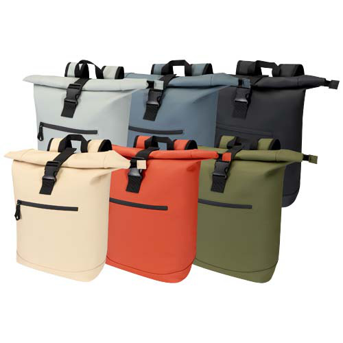 Resi Plus plecak na 15-calowego laptopa o pojemności 18 l z recyklingu, z certyfikatem GRS i zwijaną górną częścią Oatmeal 13009307 (6)