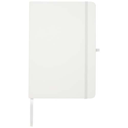 Teak notatnik A5 z twardą okładką z materiałów z recyklingu i stronami w linie Biały 10601301 (2)