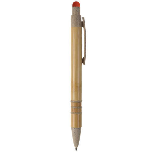 Długopis bambusowo-słomkowy Stylus Beżowy / pomarańczowy LT87282-N5526 (3)