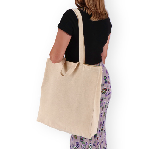 Torba bawełniana OEKO-TEX® 38 x 10 x 42 cm 140 g/m² Ecru LT95382-N0054 (4)