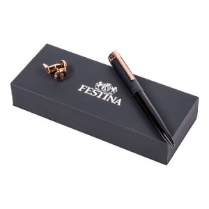 Zestaw upominkowy Festina długopis i spinki do mankietów - FJM221N + FSR1654N Różowy
