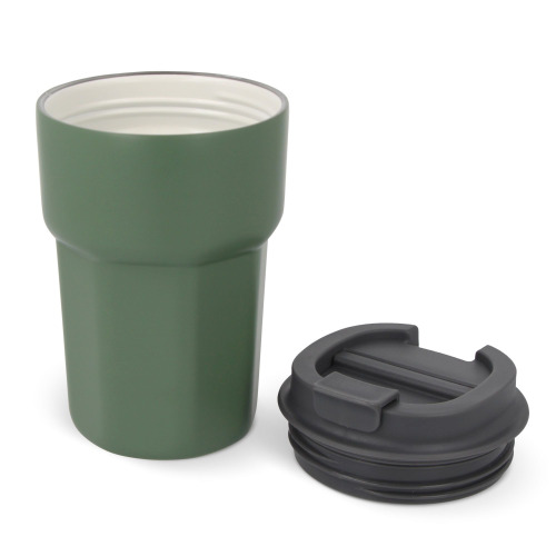 T-ceramic Kubek termiczny z pokrywką Zambezi 350ml Oliwkowa zieleń LT98728-N0043 (2)