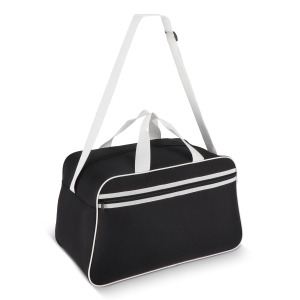 Torba sportowo-podróżna R-PET 600D 48 x 25 x 28 cm 30 l Czarny / biały