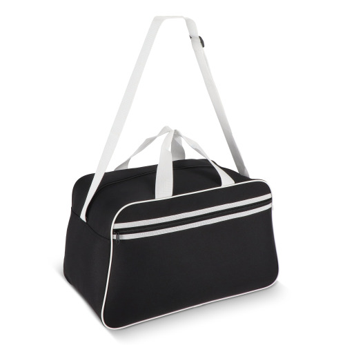 Torba sportowo-podróżna R-PET 600D 48 x 25 x 28 cm 30 l Czarny / biały LT95366-N0201 