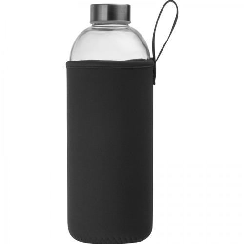 Butelka szklana z pokrowcem 1000 ml JESSICA Czarny 6242703 (6)