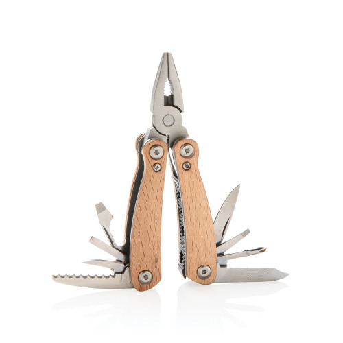 Mini narzędzie wielofunkcyjne, 12 el. Brązowy P221.379 