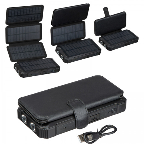 Power bank 20000 mAh solarny PETRA Czarny 3389903 (2)