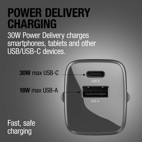 Fresh 'n Rebel Ładowarka 30W GaN USB-C i USB-A Ciemnoszary LT49749-N0060 (5)