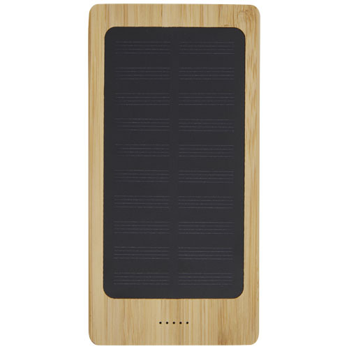 Alata 8000 mAh bambusowy powerbank z ogniwami słonecznymi Beżowy 12425702 (4)