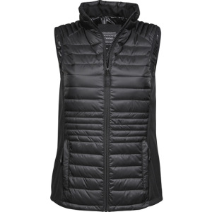 Kamizelka Damska Dopasowana Softshell Wodoodporna Oddychająca - Black & Black