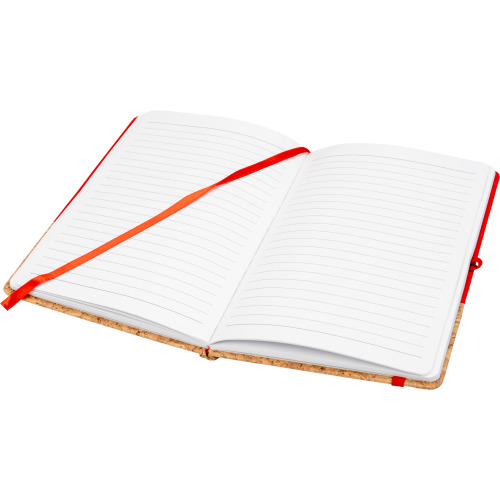 Notes A5 z elementami z korka NANTES Czerwony 139505 (1)