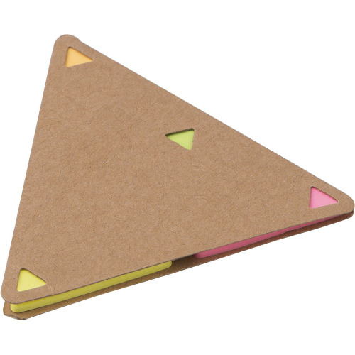 Zestaw do notatek "trójkąt", karteczki samoprzylepne brązowy V2985-16 (2)