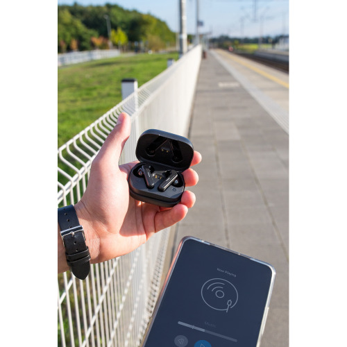 Bezprzewodowe słuchawki douszne Exclusive Collection | Emersyn Czarny VA111-03 (12)