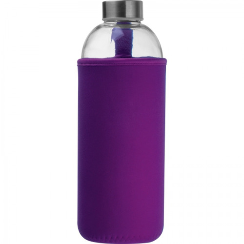 Butelka szklana z pokrowcem 1000 ml JESSICA Fioletowy 6242712 (6)