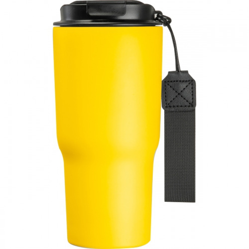 Kubek termiczny 550 ml ze stali z recyklingu DANA żółty 8523908 (3)