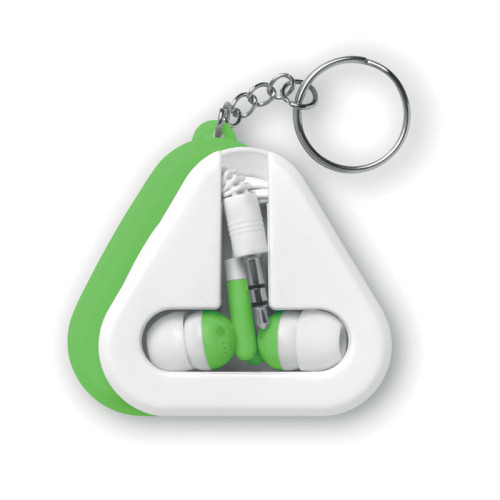 Słuchawki w etui z brelokiem Limonka MO8908-48 