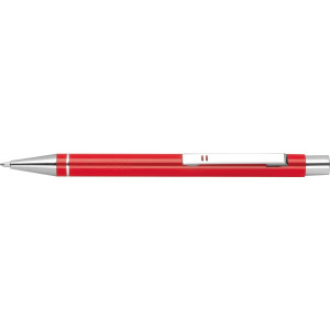 Metalowy długopis półżelowy Almeira czerwony